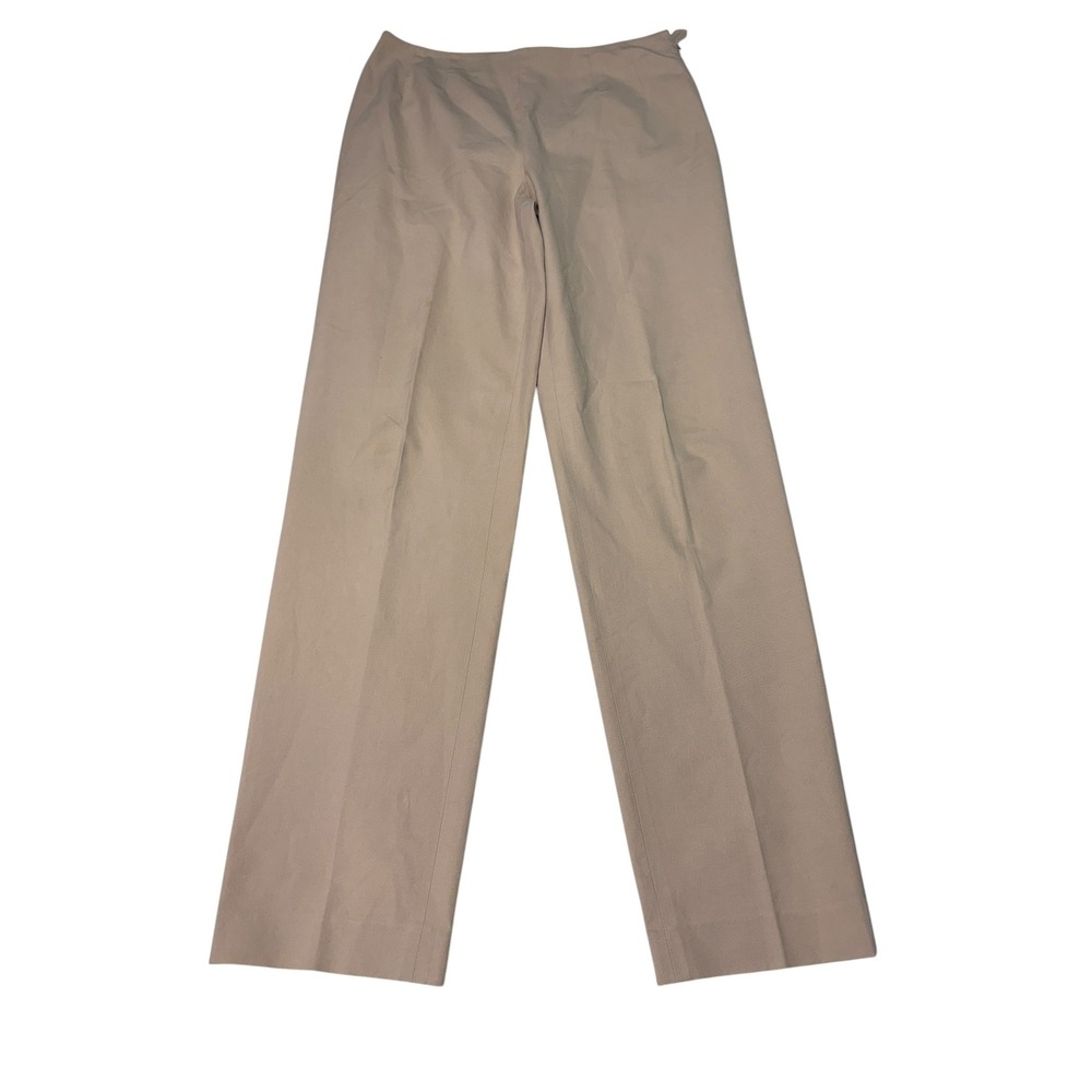 Piazza Sempione Tan Stretch Cotton Straight Leg Trousers Italy Womens W30 L32